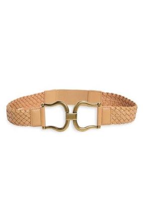 Linea Pelle Braided Interlock Buckle Belt in Natural at Nordstrom Rack, Size X-Large