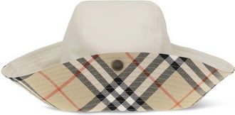 Burberry Womens White Cotton Bucket Hat