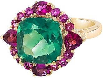 Tiramisu 14K Over Silver 6.26 Ct. Tw. Gemstone Statement Ring