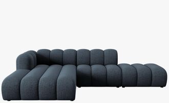 MICADONI 5-Sitzer Design Modul Ecksofa Lupine mit Eckteil links - Chenille-Bezug