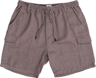 Burnside Cotton & Linen Blend Cargo Shorts in Walnut at Nordstrom Rack, Size X-Large