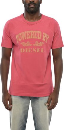 Diesel Pink Graphic Logo T-Shirt