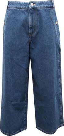 Kenzo Culotte Cropped Denim Broek - Dames - Cropped Jeans - Blauw - XL - Denim - Jeans