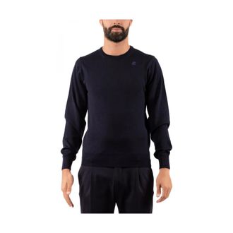 K-Way K-Way, Round-neck Knitwear, male, Blue, Size: 2XL Mens Lightweight Jacket