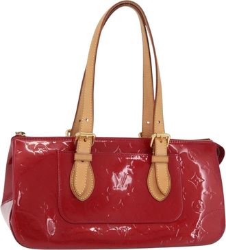 Louis Vuitton Rosewood Avenue Monogram Vernis Red Patent_Leather Handbag (Pre-Owned)