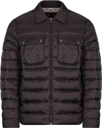 Belstaff Mens Tour Black Down Overshirt Jacket - Light Grey Nylon - Size 2XS