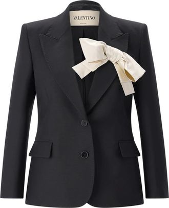 Valentino Jassen, Dames, Zwart, S, Wol, Blazers