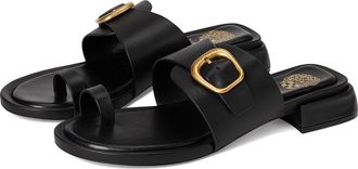 Vince Camuto Ranista Buckle Band Sandals Womens Sandals Black : 7.5 M, Leather