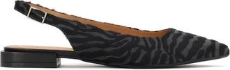 Kazar Zebra patroon platte pumps - Dames - Ballerinas - Zwart - 37 EU - Leer - Schoenen