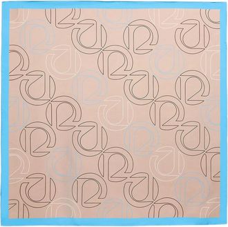 12 Storeez Vierkante sjaal met abstracte print - Beige