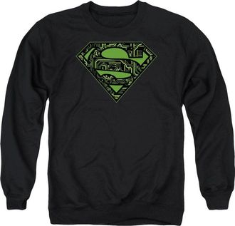 Gildan Superman Circuits Shield Adult Crewneck Sweatshirt