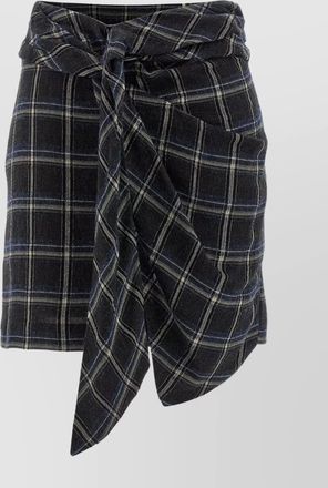 Isabel Marant wrap skirt with asymmetric hem and tie detail
