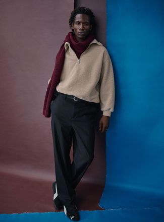 Le 31 Mens Fluid twill pant Paris fit - High rise relaxed