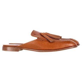 Tod's Tods Platte Mules in Bruin Leer