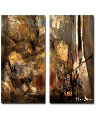 Ready2HangArt Ready2hangart Earth Tone Abstract I 2Pc Wrapped Canvas Wall Art By Tristan Scott