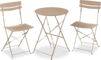 Best Choice Products 3-Piece Small Bistro Set, Folding Patio Furniture Set of 2 Chairs and Table
