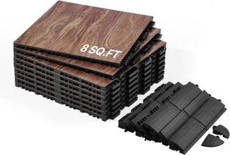 OEM Pistas De Baile De Pp Y Pvc, 9 Piezas Entrelazadas, Suelo De Baile Port&aacute;til Para Pr&aacute;ctica De Baile Con Base Acolchada (veta De Madera De Roble, 9 Pies
