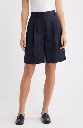 Rowing Blazers Pinstriped Bermuda Shorts in Navy at Nordstrom, Size 12
