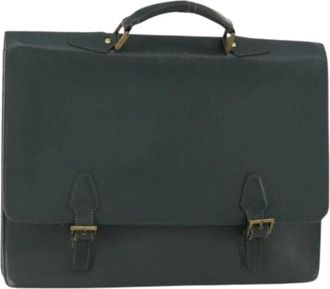 Louis Vuitton Pre-owned Business Bag - Dames - Vintage Handtas - Groen - ONE Size - Leer - Vintage