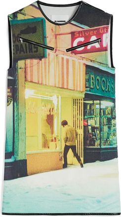 Jil Sander Abito corto con stampa - Giallo