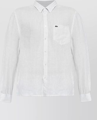 Lacoste striped shirt button down collar pocket