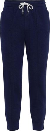 Brunello Cucinelli Pantaloni sportivi in cashmere - Blu