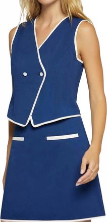 Lost + Wander Sailors Voyage Vest Top In Navy