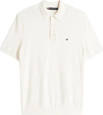 Tommy Hilfiger Tops, Heren, Wit, XL, Katoen, Klassieke Katoenen Polotrui