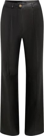 Karl Lagerfeld Leren Broek - Dames - Leren Broeken - Zwart - S - Leer - Broeken