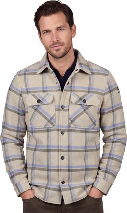 N-Z-A- NEW ZEALAND AUCKLAND NZA overshirt beige geruit polyester