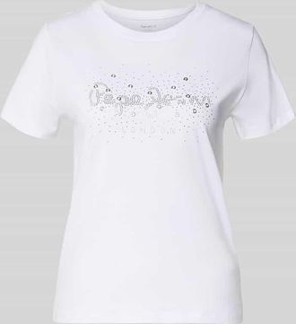 Pepe Jeans London Regular Fit T-Shirt aus reiner Baumwolle Modell BRADY in Weiss, Größe XL