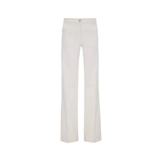 Victoria Beckham Wide Jeans, female, White, Size: W24 Alina Stretch Jeans