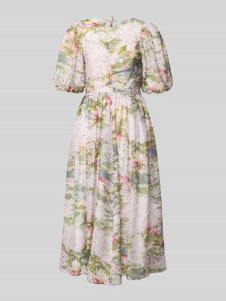 Ted Baker Midikleid mit Puff&auml;rmeln Modell JONORA in Rosa, Gr&ouml;&szlig;e 38