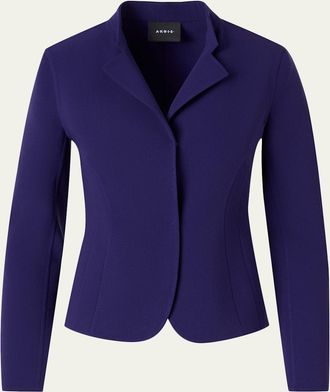 Akris Hamer Bi-Stretch Wool Double-Face Short Jacket