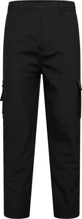 KAM Jeanswear Mens Soft Shell Elasticated Loose Fit Cargo Trouser - Black - 4XL