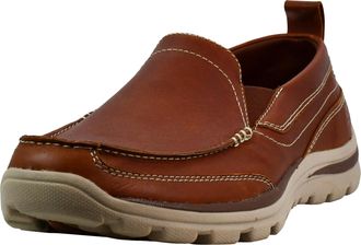 Skechers Mens Superior Gains Loafer, Luggage, 9 UK