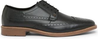 Lambretta Stockton Leren Heren Zwarte Veterschoenen