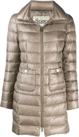 Herno Maria Zipped Jacket - Dames - Dons jassen - Grijs - 2XL - Nylon - Jassen