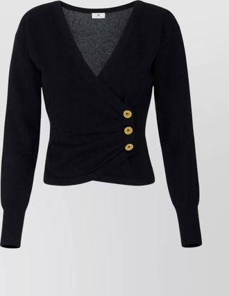 Elisabetta Franchi cashmere blend jumper featuring jewel buttons