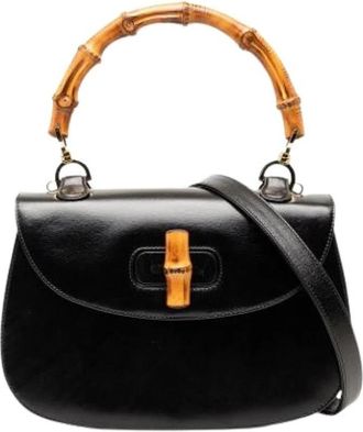 Gucci Pre-owned Bamboo Night - Dames - Vintage Handtas - Zwart - ONE Size - Leer - Vintage