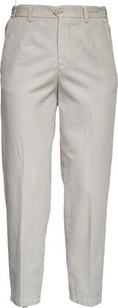 BRIGLIA 1949 Pantaloni Portofino - Heren - Straight fit broeken - Grijs - XS - Leer - Broeken