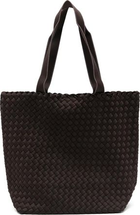 Naghedi Como grote geweven shopper - Bruin