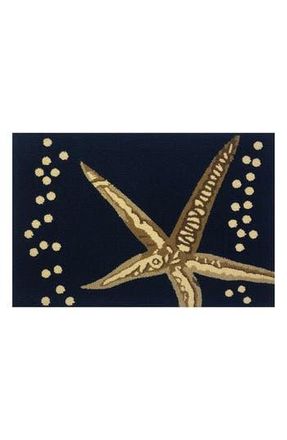R16 Home Starfish Looped Door Mat in Indigo Cream at Nordstrom Rack, Size 24X36