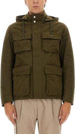 Herno Waxed Cotton Short Parka-Uomo