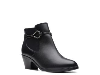 Clarks Emily2 Kaylie Womens Boots Black Leather : 9.5 B - Medium, Leather/Textile