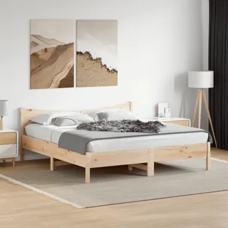 vidaXL Vidaxl - Estructura De Cama Sin Colch&oacute;n Madera Maciza De Pino 200x200 Cm