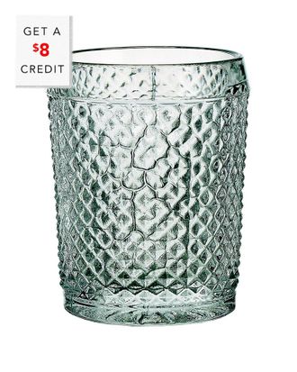 Vista Alegre Bicos Set Of 4 Green Old Fashioned Glasses With $12 Credit