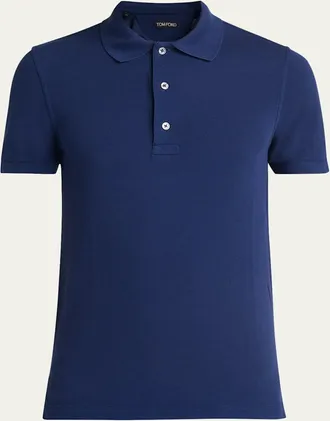 Tom Ford Mens Lyocell Pique Polo Shirt