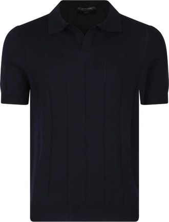 Gran Sasso ribbed polo shirt - Blue