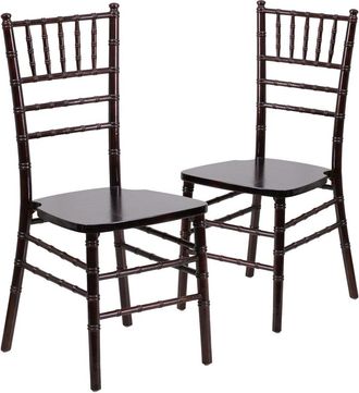 Flash Furniture 2 Pk. HERCULES Series Walnut Wood Chiavari Chair